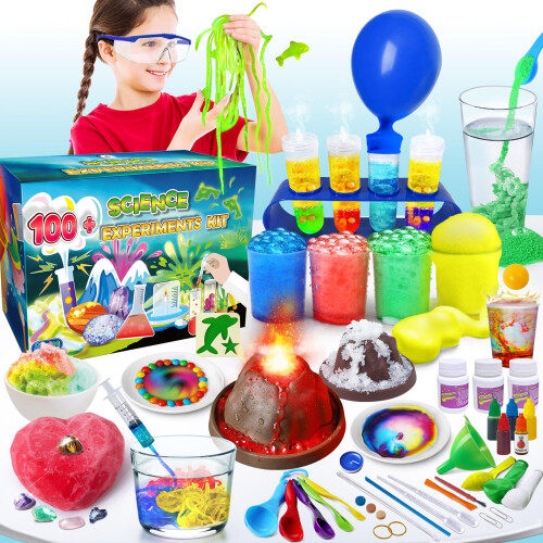 UNGLINGA 100+ Science Lab Experiments Kit for Kids Chemistry Set