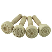 Modelling tools | Wooden clay & modelling dough stampers | Pack of 4 designs
