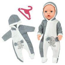 Aolso Baby Doll Clothes for 14-18 Inch Doll 35-45 cm Baby Doll, New Doll Clothes Outfits, Sweet Outfits Hooded Jumpsuit with 1 Coat hanger, New Born