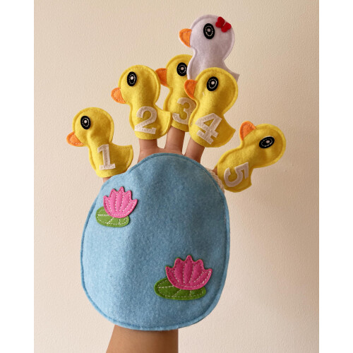 5 Little Ducks Nursery Rhyme Finger Puppet 2