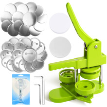 Button Maker Machine 58mm - (3rd Gen) Installation-Free 58mm (2.25in) DIY Pin Badge Button Maker Press Machine Badge Punch Press with Free 100pcs Pin