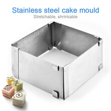 Stainless Steel Cake Mousse Ring Baking Mold, Telescopic 10-18cm
