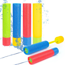 4pcs Foam Water Guns Water Pistols for Kids Water Blaster Shooters Push Pull Type Foam Water Squirter Water Gun Summer Outdoor Beach Pool Water Toys