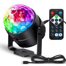 Disco Party Lights Sound Activated with Remote, 7 Modes LED DJ Stage Lighting for Home and Events