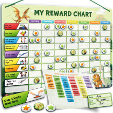 LIKARTO Magnetic Reward Chart for Children, 280 Magnets, Green