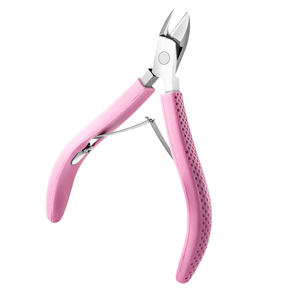 Professional Cuticle Trimmer with Soft Rubber Handle Full Jaw Nipper for Precise Cuticle Removal