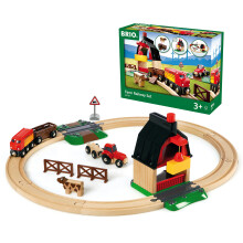 BRIO World Farm Railway Set for Children Age 3 Years Up - Compatible With Most BRIO Trains And Accessories