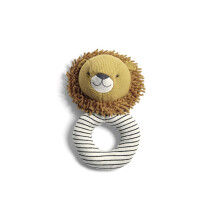 Mamas & Papas Baby/Toddle Soft Grabber Rattle, Ring Shaped, Lion