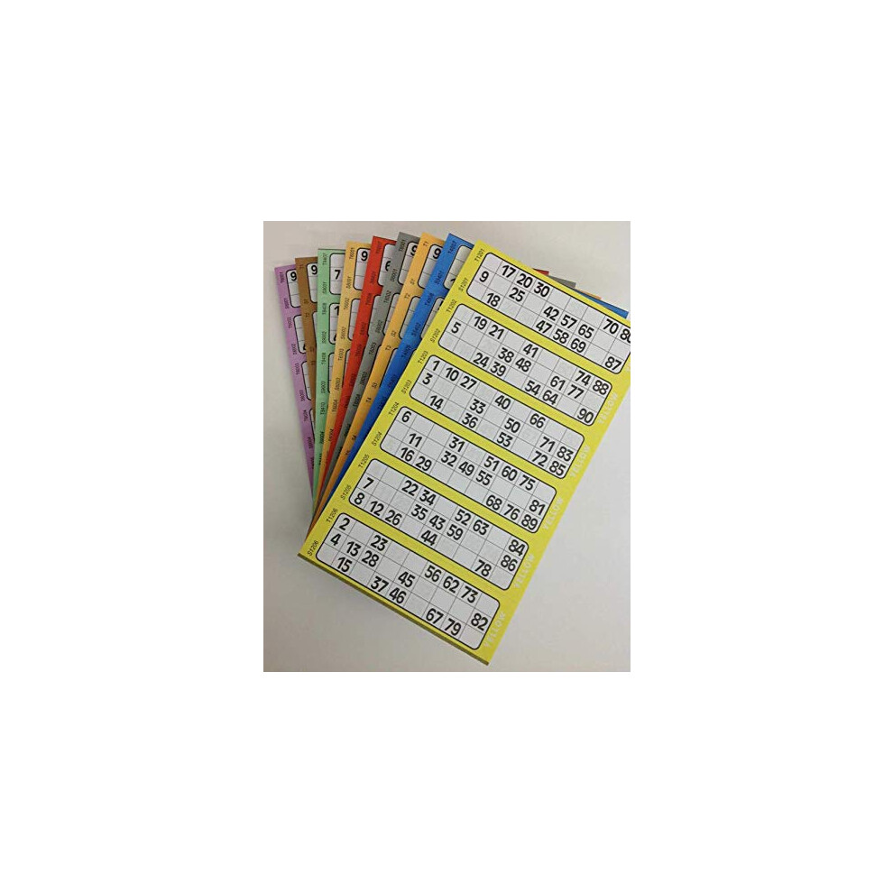 Brown Pads Of 600 Bingo Flyers Single Sheets Jumbo 6 To View - Choose Your Colour (Brown)