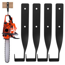 Chainsaw Wall Mount Set of 4, Heavy Duty Metal Holder for Trimmers and Blowers, SpaceSaving Garage Organizer