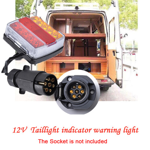 Waterproof Trailer LED Lights Magnetic Mounting IP68Rated Multi Functions DOT Certified5Wire System7Pin Plug with24ft Cable for12V Vehicles 1