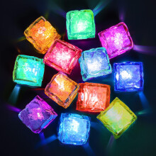 LED Ice Cubes Baby Bath Toys Sensory Toys for Autism Glowing Colorful Lights Toys In Water Bathtub 12 Pcs