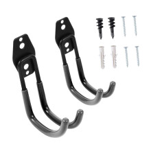 Garage Storage Hooks Heavy Duty Wall Mounted J Hooks with AntiSlip Grip RustResistant Finish 2pcs