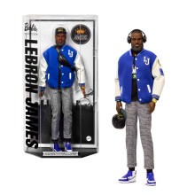 Barbie Signature LeBron James Kenbassadors Doll Collectible with Varsity Bomber Jacket Outfit & Accessories Including Headphones, Sunglasses, & More,