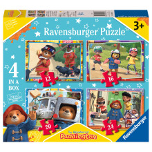 Ravensburger Paddington Bear Jigsaw Puzzles for Kids Age 3 Years Up - 4 in a Box (12, 16, 20, 24 Pieces) - Educational Toddler Toys & Games