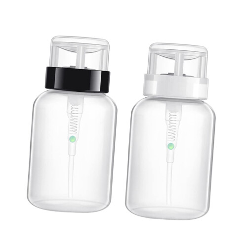 200ml Nail Polish Remover Pump Bottle with Locking Push Down Dispenser for Cosmetics
