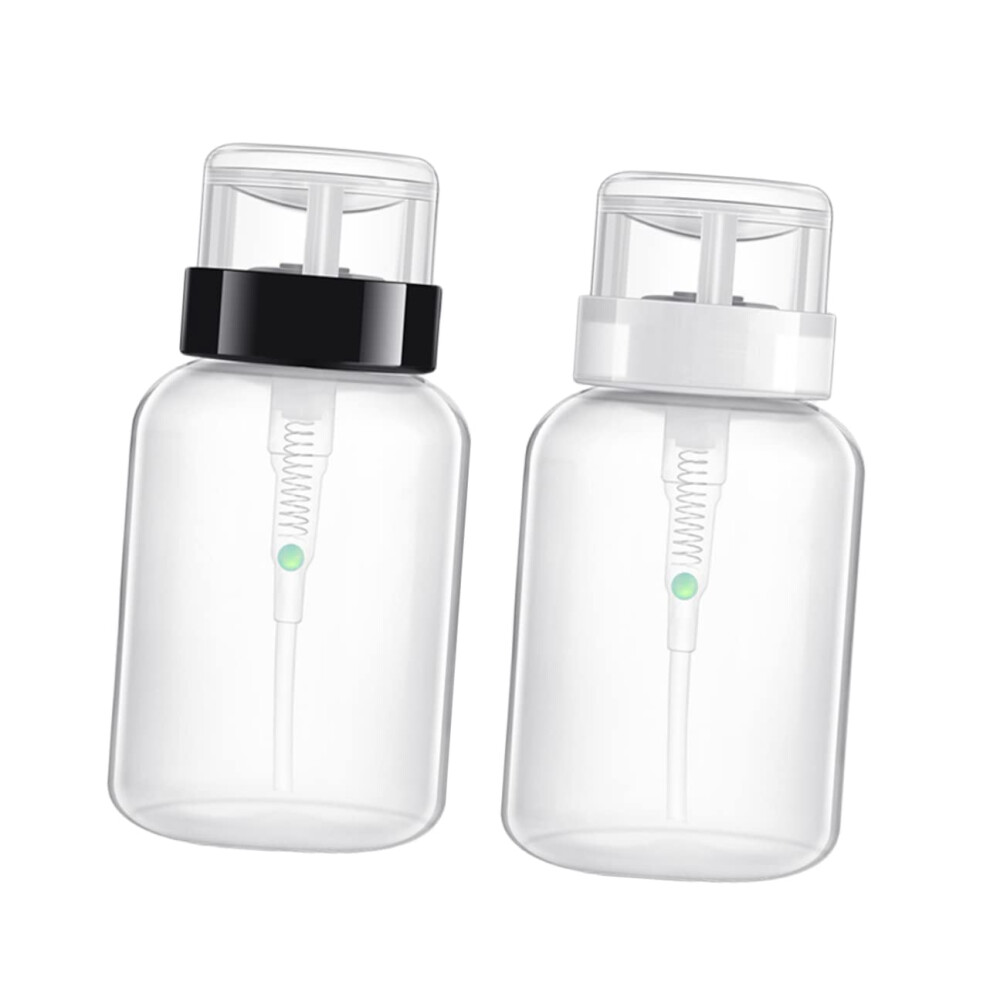 200ml Nail Polish Remover Pump Bottle with Locking Push Down Dispenser for Cosmetics