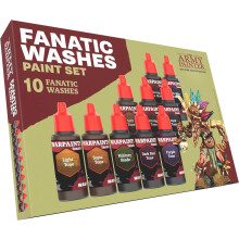 The Army Painter, Warpaints Fanatic Washes Paint Set, 10 x 18 ml Acrylic Paints - Model Paint Washes and Shades for Miniature Models, Warhammer & Dnd