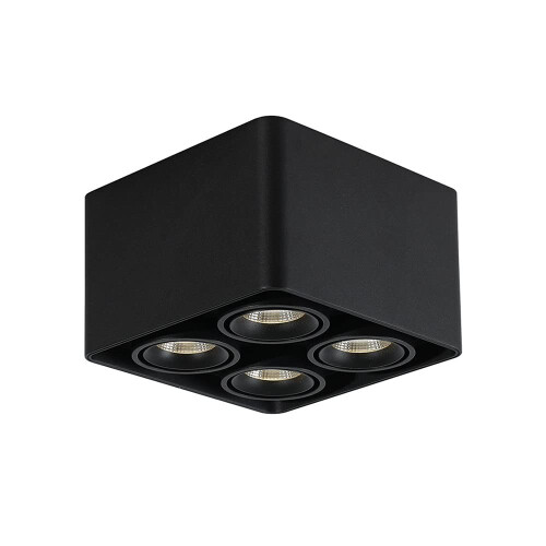 Modern 4 Head Adjustable LED Ceiling Spotlight, 360 Rotatable AntiGlare Downlight for Indoor