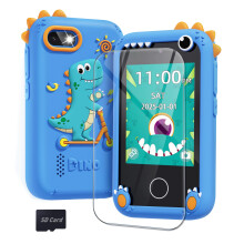 BAISIQI Kids Smart Phone for Boys Ages 3-8, Dinosaur Phones Toys with Dual Camera, Toddler Touchscreen Phone Educational Toys for Kids, Christmas Bir