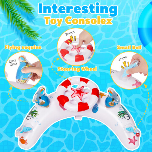 Inflatable Pool Float ACELIFE Swimming Float with Adjustable Safety Seat 1