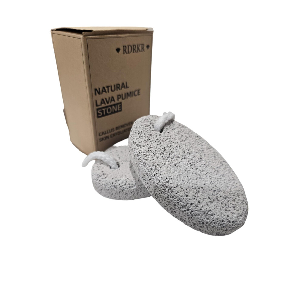 White Natural Pumice Stone For Feet Callus Remover Dead Skin Scrubber With Ergonomic Grip