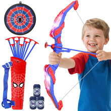 Joozmui Bow and Arrow Set Kids with LED Lighting, Boys Toys Age 3 4 5 6 7 8 9 10 11 12, Kids Garden Toys for 3-12 Year Old Boys Including Bow, Quiver