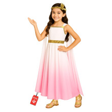 Morph Pink Greek Goddess Costume Girls, Greek Goddess Halloween Costumes For Girls, Ombre Toga Costume Kids 10-12 Years