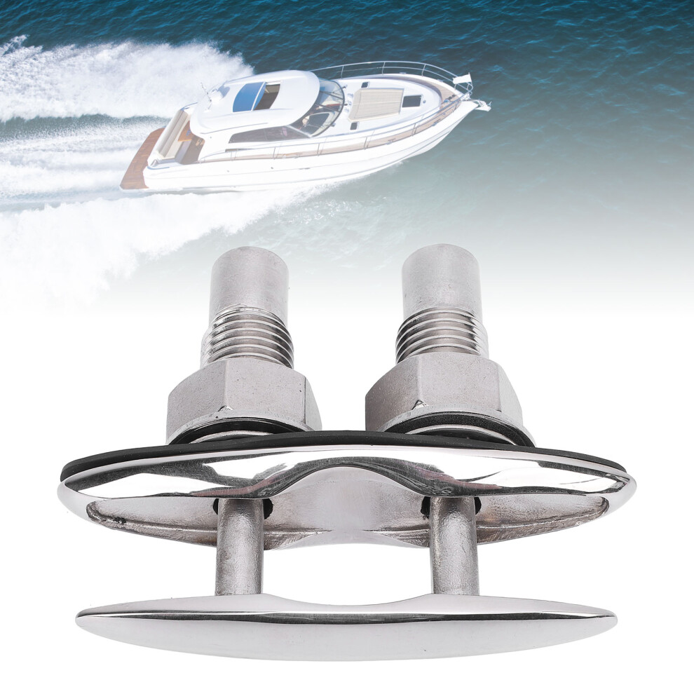 5In Stainless Steel Pull Up Boat Cleat 316 Retractable Dock Rope Fixation 6931383421042