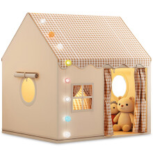 FREEAMG Kids Play Tent with Multi-Coloured Ball Lights & Storage Bag, Children's Playhouse Indoor Outdoor for 3-7 Year Old Boys Girls, Spacious Kids