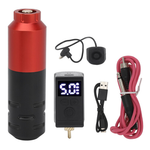 High Performance Tattoo Pen With Quiet Operation, Coreless Motor Machine Featuring Replaceable Batteries And Dual Mode Switching Options