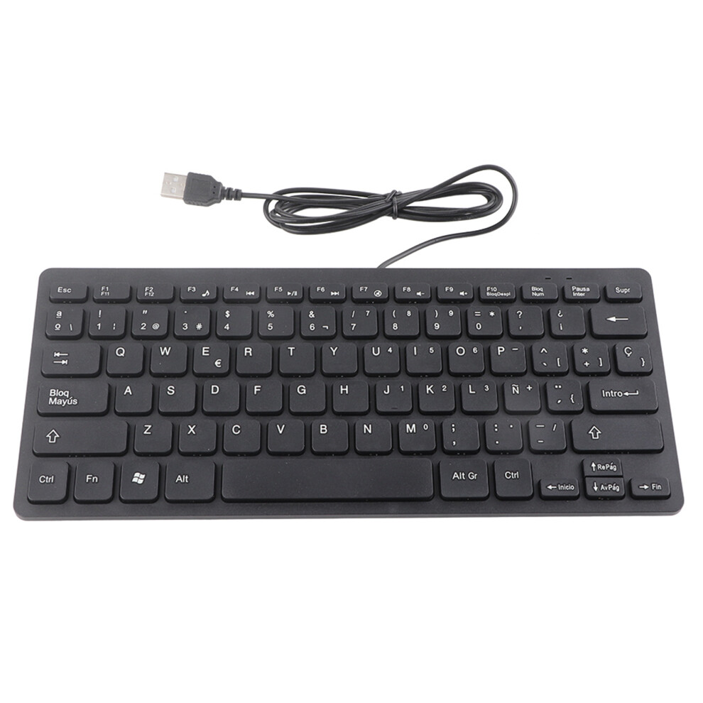 Addressable Rgb Keyboard, Sleek Usb Wired78keys Compact Keyboard With Silent Keys And Ergonomic Design For Work And Play 9357860117357