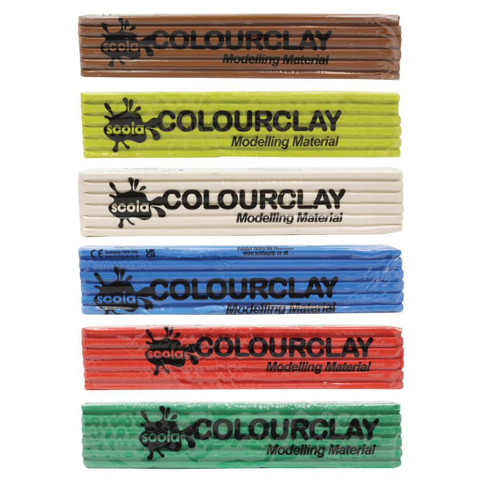 Photos - Other Toys Scola Modelling Colour Clay, Assorted Colours, 6 x 3kg, Arts & Crafts Projects, For Schools and Children
