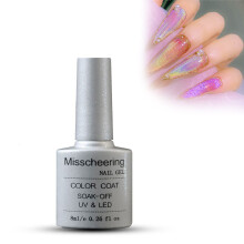 Dazzling Translucent Silver Magnetic Gel Nail Polish Acrylic Powder Included Nail Art Design Tool Full Coverage Water Activated Face Painting Style