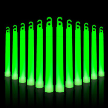 Ainiv 25 PCS Green Glow Sticks Party Packs, 6 Inches Large Green Ultra Bright Glow Sticks with Hook & Hole, Glow in the Dark Party Packs for Christma