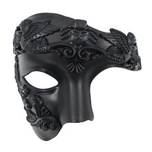 Oidea Masquerade Mask for Men: Retro Phantom Of The Opera Mask Vintage One Eyed Half Face Roman Warrior Masks Prom Costume Mardi Gras Carnival