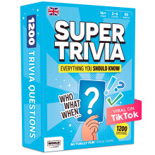Super Trivia Games for Adults with 1200 Questions - Fun Board Game with Trivia Cards - Family Game for Teens and Adults - Fun Party Games for Teenage