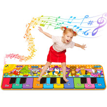 Panda Musical Piano Mats Kids, Touch Play Mats Floor Keyboard Mat Carpet Animal Blanket Touch Playmat Early Education Toys for 1-6 Years Old Girls Bo