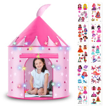 HOTUT Kids Play Tent with Lights - Pop Up Tent for Toddlers & Kids, Indoor & Outdoor Adventure Teepee