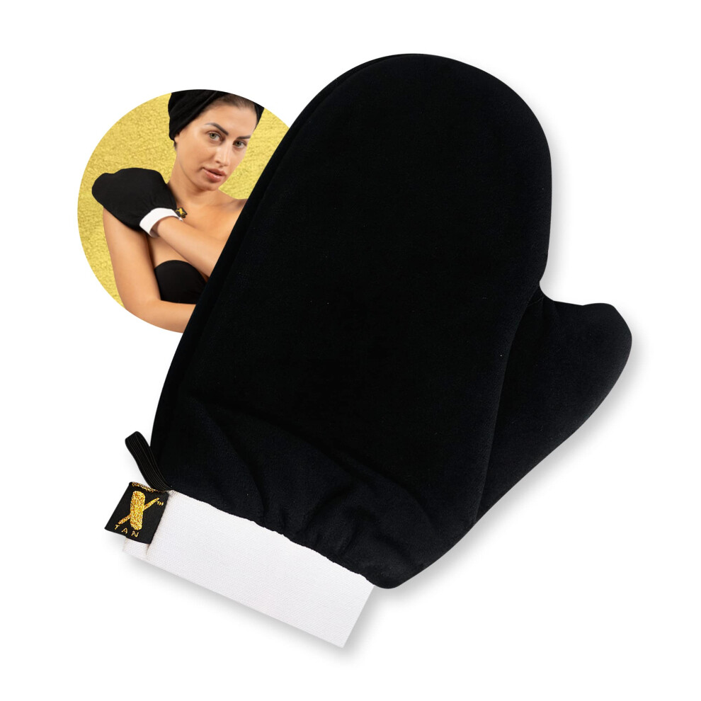 Self Tanning Mitt with Thumb, DoubleSided Velour Tanning Applicator Glove, Streak Waterproof Lining
