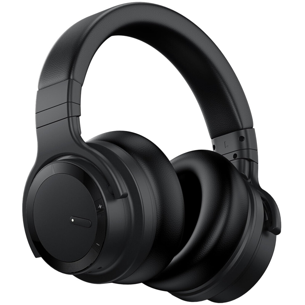 E7 Active Noise Cancelling Wireless Bluetooth Headphones Over Ear With Mic, 30H Playtime, Black 9455672929158