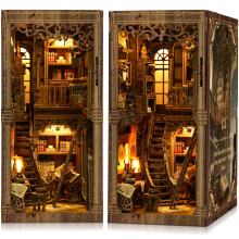 Book Nook Kits for Adults - CRIOLPO Book Nook Kit DIY Miniature House Kit for Bookshelf - Craft Kits for Adults Booknook Model Kits Tiny House with S