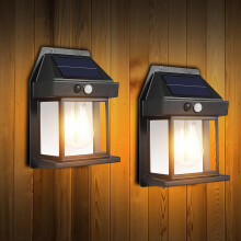 Solar Wall Lights Outdoor 2 Pack IP65 Waterproof with Motion Sensor 3 Modes for Garden Patio Yard