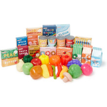 Casdon Grocery Set. Family Favourites Toy Grocery Set for Children Aged 2+. Features Fruits, Vegetables, Cans and More