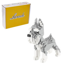 Larcele Micro Dog Building Blocks Pet Mini Building Toy Bricks,880 Pieces KLJM-02 (Schnauzer)