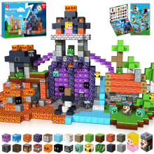 GraceDuck Magnetic Blocks - 150 PCS Build Dark Hell Forest Castle - Magnetic Toys for Montessori Toddler Christmas Birthday Gifts - STEM Sensory Toys