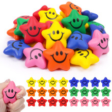 Ainiv 24 PCS Star Ornaments, Star Funny Motivational Stress Balls, Mini Fun Anti-Stress Balls for Adults, Hand Exercise Stress Relief Balls Toys for