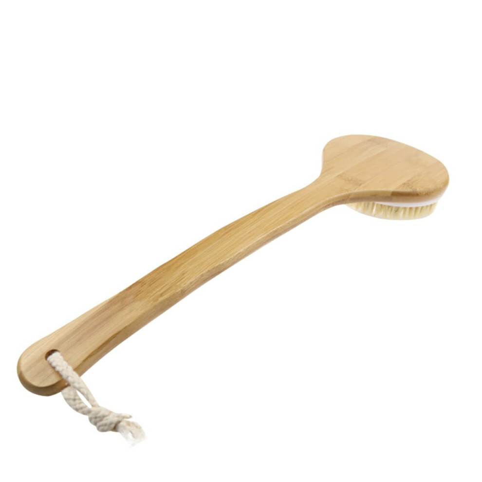Back Scrubber with Bamboo Long Handle Bath Brush for Gentle Exfoliating and Invigorating Massage
