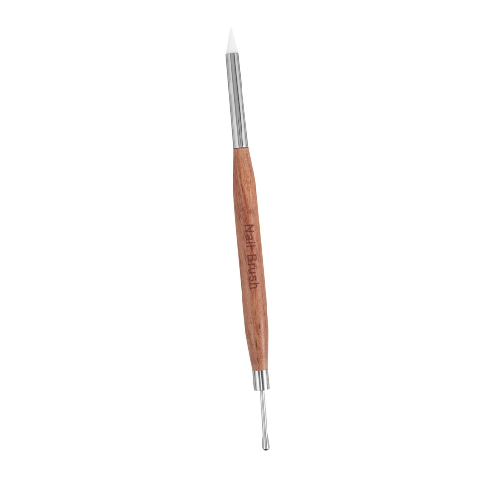 Nail Art Brush Dual Head Pen with Precise Silicone Tip for Gel Design, Carving and Embossing