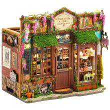 Spilay Book Nook Kit for Adults, Fairy Tale House of Curiosities DIY Miniature House Kit with LED Light, Wooden DollHouse 3D Puzzle Unique Creative G